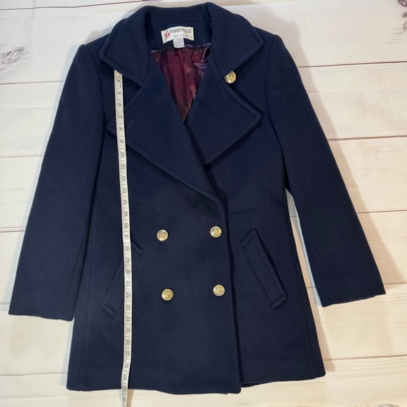 Vintage Wool Womens Navy Peabody House Peacoat Gold Button Size 3/4 - Picture 11 of 15